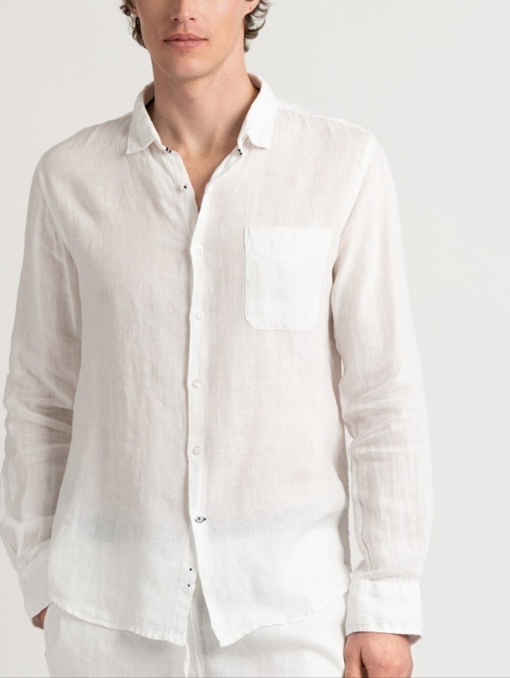 Blanc Bleu Men's Classic White Button-Up Shirt